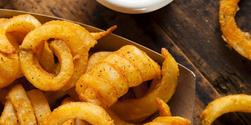 Spicy Seasoned Curly Fries Ready to Eat